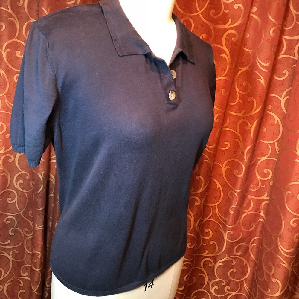 Talbot’s demure cotton knit top-excellent detail - Picture 4 of 8